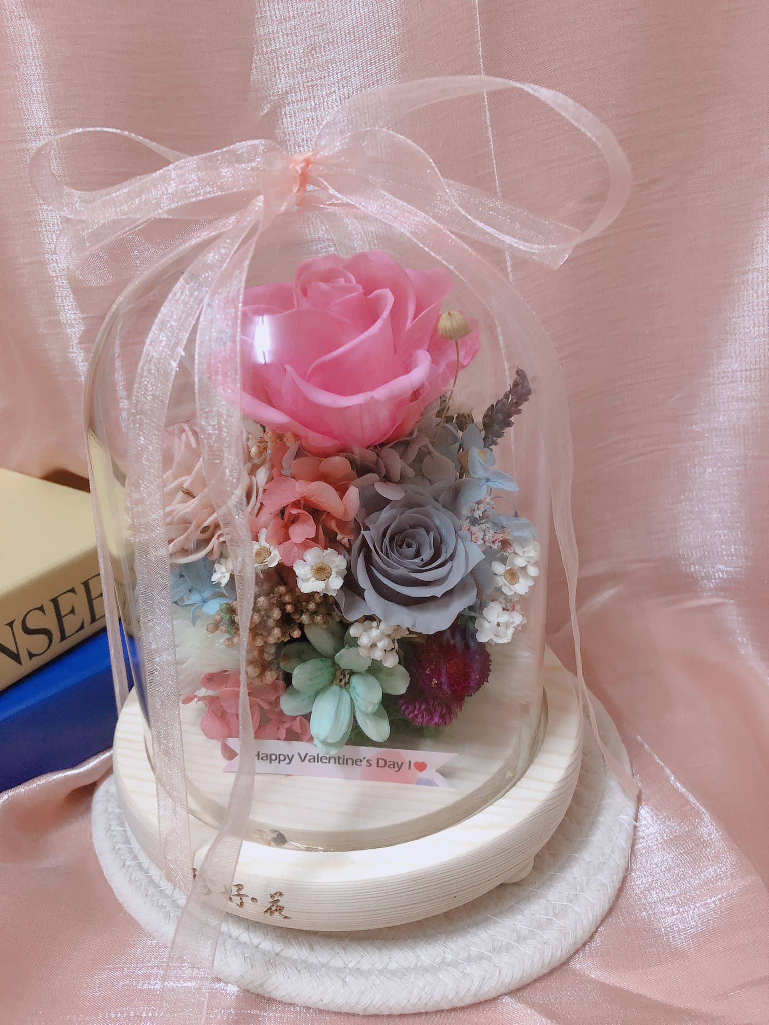 台南永生花/玻璃盅罩12