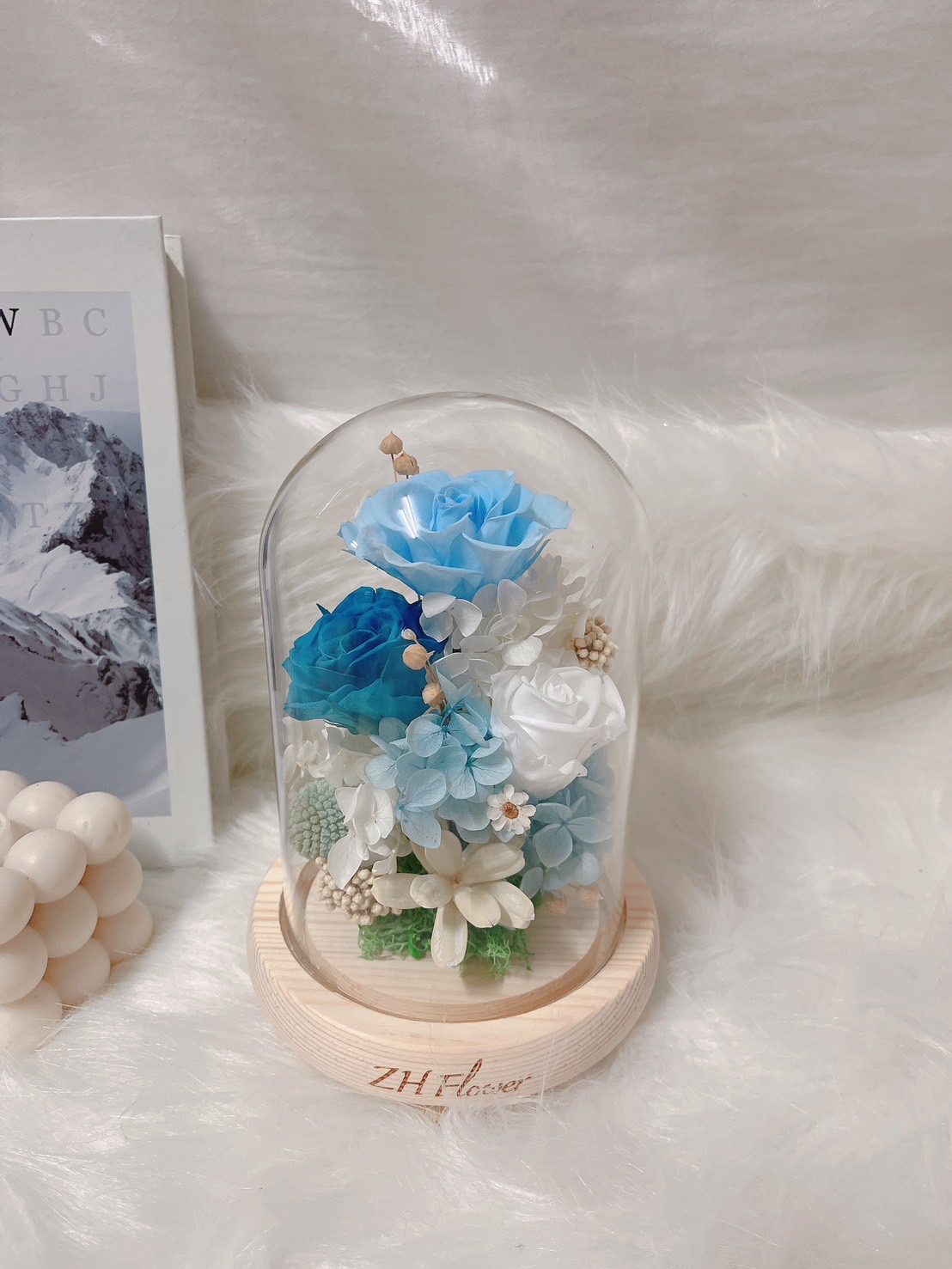 台南永生花/玻璃盅罩17