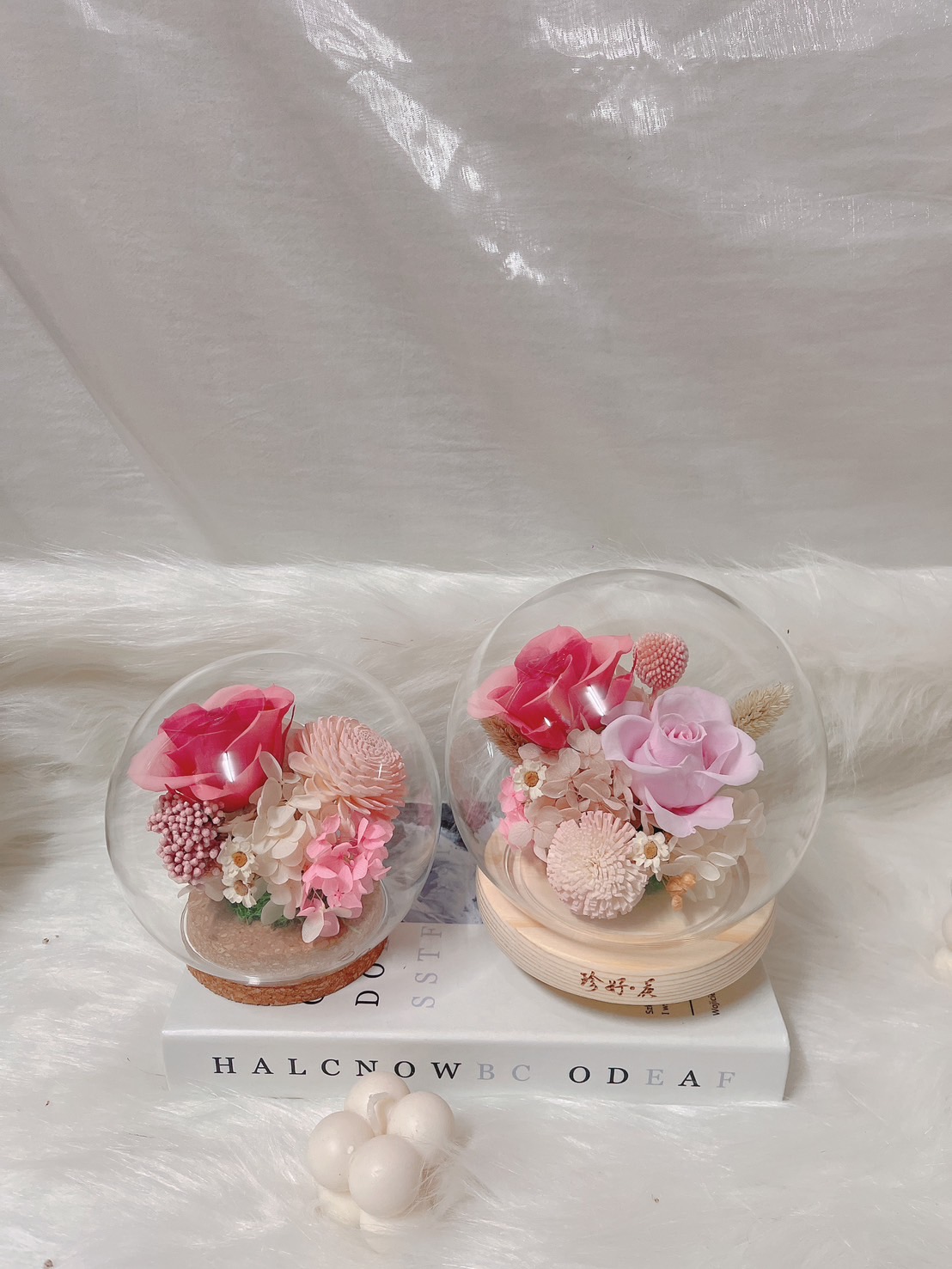 台南永生花/玻璃盅罩21